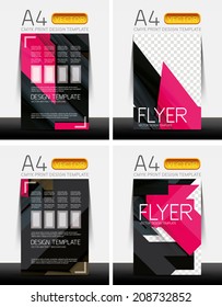 Abstrakte Sammlung moderner Flyer-Design-Vorlagen mit Beispieltext- oder Business-A4-Buchcover