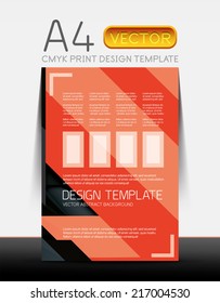 Resumen de la plantilla moderna de diseño del folleto del volante con texto de ejemplo o portada del folleto A4 de la empresa