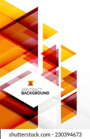 Abstract modern flyer - brochure design template, geometric background