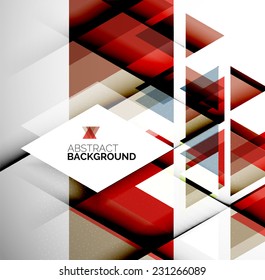 Abstract modern flyer - brochure design template, geometric background