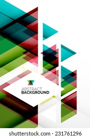 Abstract modern flyer - brochure design template, geometric background