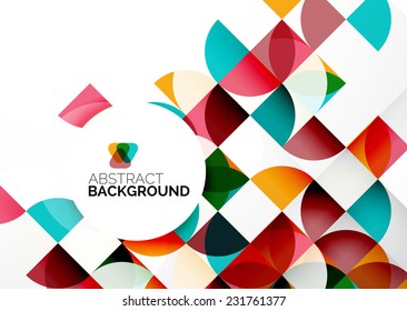 Abstract modern flyer - brochure design template, geometric background