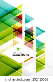 Abstract modern flyer - brochure design template, geometric background