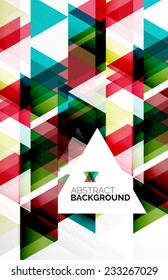 Abstract modern flyer - brochure design template, geometric background