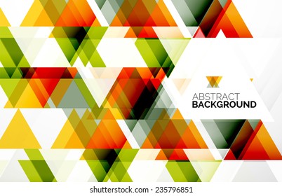 Abstract modern flyer - brochure design template, geometric background