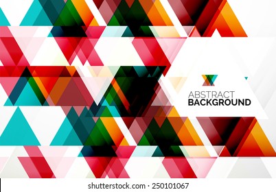 Abstract modern flyer - brochure design template, geometric background