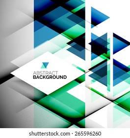 Abstract modern flyer - brochure design template, geometric background
