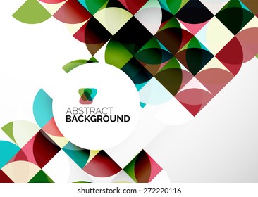 Abstract modern flyer - brochure design template, geometric background
