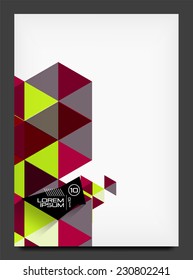 Abstract modern flyer - brochure template. Business web page, application background