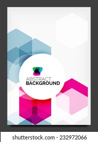 Abstract modern flyer - brochure template. Business web page, application background