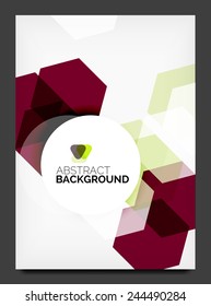 Abstract modern flyer - brochure template. Business web page, application background