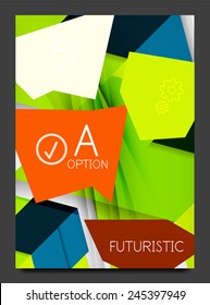 Abstract modern flyer - brochure template. Business web page, application background