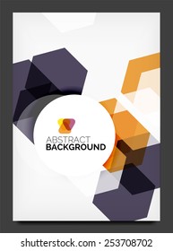 Abstract modern flyer - brochure template. Business web page, application background