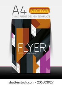 Abstract modern flyer brochure vector design template with sample text or business A4 booklet cover