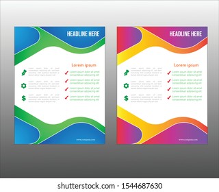 abstract modern flyer design template