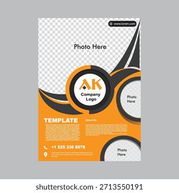 Abstract modern flyer template print design