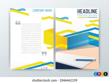 Abstract modern flyers brochure design, annual report, Corporate templates, stationery in size a4, Vector Illustration