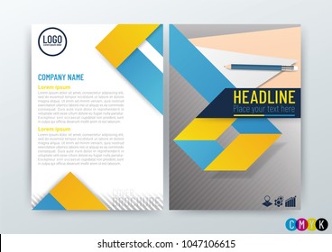 Abstract modern flyers brochure design, annual report, templates, stationery in size a4-Vector Illustration