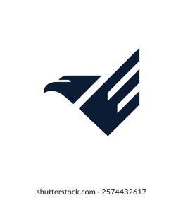 abstract modern flying hawk logo