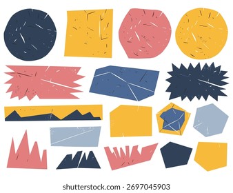 Abstract Modern Form Layout Vector. Artistic Shape Decoration Pattern Vector. Assorted Abstract Shape Collection Vector. Geometric Decorative Element Vector