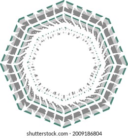 Abstract modern frame in the form of a wheel print for your creative ideas. Frame with elements of arrows in gray tones for various events, textiles, wallpaper, tattoo, postcards, etc.