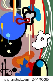 Abstract Modern free from vector art. colorful.
