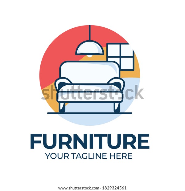 abstract  and modern furniture logo design\
concept template