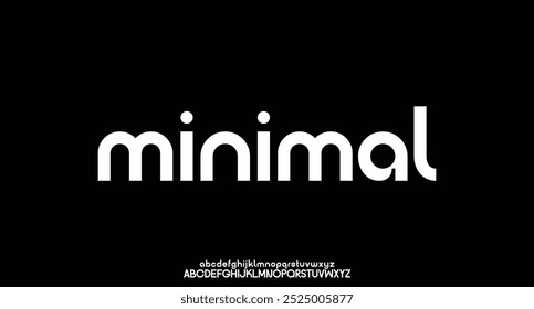 Abstract modern future alphabet fonts. Typography technology vector illustration