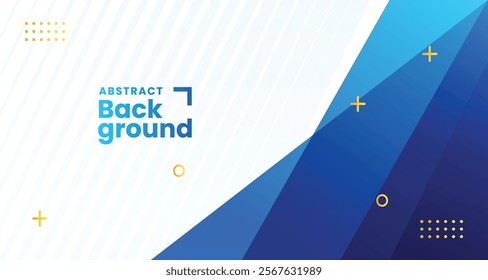 Abstract modern futuristic Blue overlay geometric shape on white background concept for banner and presentation slide with text space