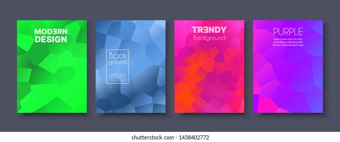 Abstract modern futuristic creative Polygonal design background. Colorful neon pattern templates for placards, banners, flyers