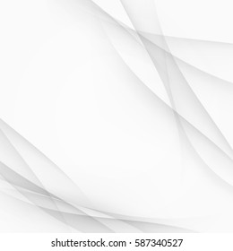 Abstract modern futuristic hi-tech background with halftone speed swoosh grey transparent wave lines. Vector illustration