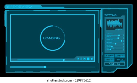 Abstract Modern Futuristic Video User Interface