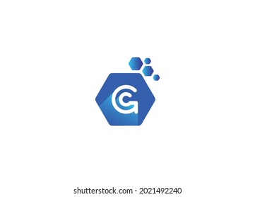  Abstract modern G letter initial tech logo design