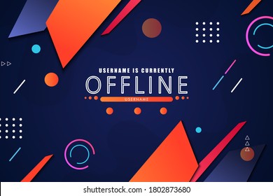 Abstract Modern Gaming Background for Offline stream. Vector illustration.