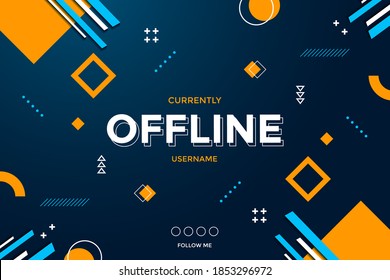 Abstract Modern Gaming Background for Offline Twitch stream. Vector illustration.