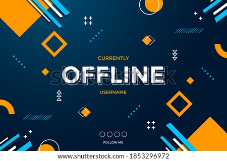 Abstract Modern Gaming Background for Offline Twitch stream. Vector illustration.