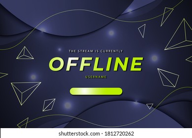 Abstract Modern Gaming Offline Stream Background. Vector illustration.