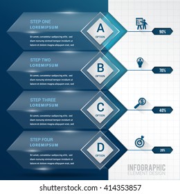 Abstract Modern Geometic Glossy  Infographic. Can Uesd For Presentation, Data Diagram And Infographic Business