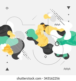 Abstract Modern Geometric Background