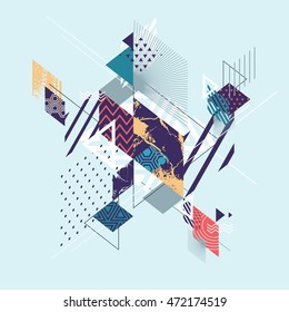 Abstract modern geometric background