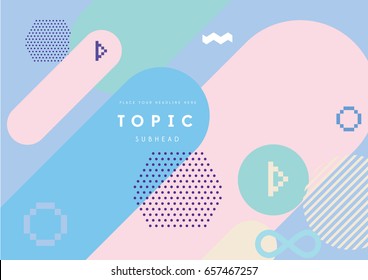 Fondo geométrico moderno abstracto/ Diseño de la portada del informe anual