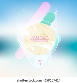 Abstract modern geometric background. Beach party flyer. Vector illustration EPS10.