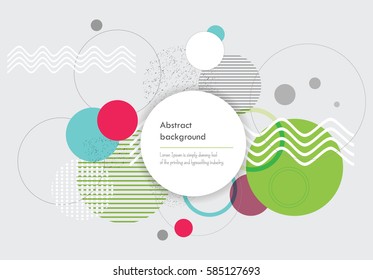 Abstract modern geometric background with circles