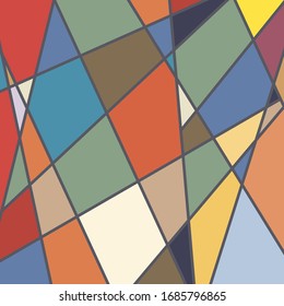 Abstract modern geometric background with coloured triangles