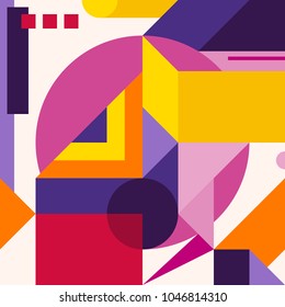 Abstract modern geometric background. Composition 14