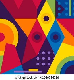 Abstract modern geometric background. Composition 16