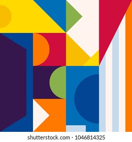 Abstract modern geometric background. Composition 15