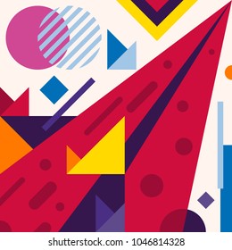 Abstract modern geometric background. Composition 18