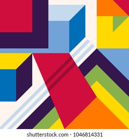 Abstract modern geometric background. Composition 13