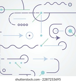 Abstract modern geometric background. Connect geometry lines and circles and other shapes